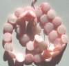16 inch strand of 10mm Pink Mother of Pearl Disks